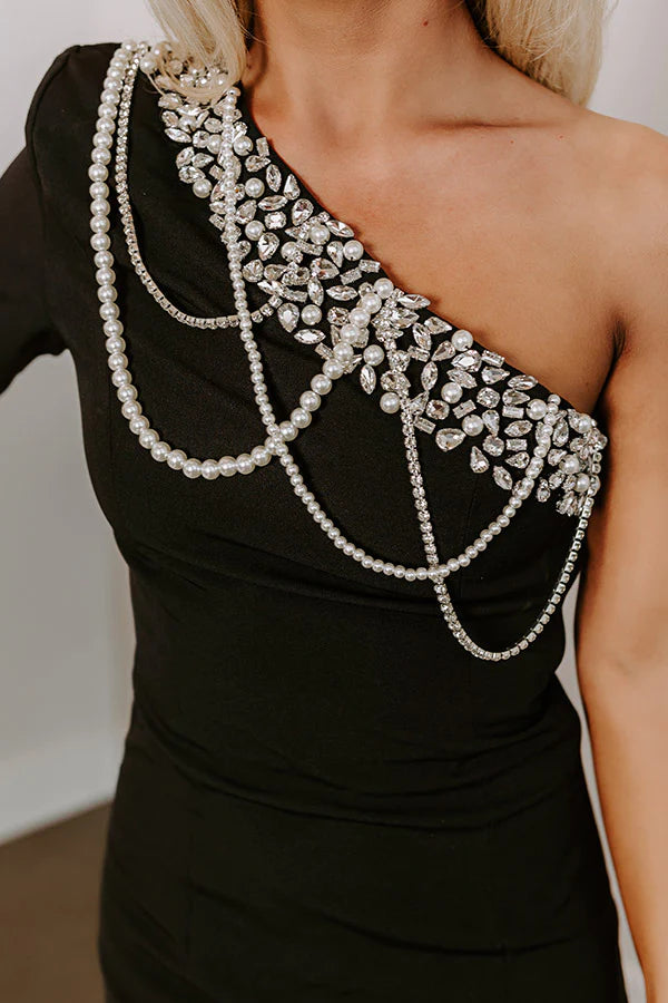 Shimmering Embellished Mini Dress