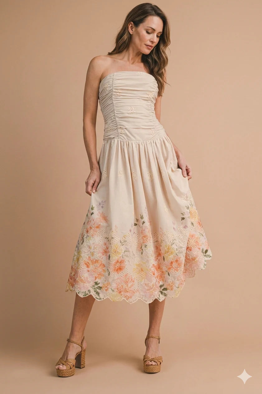 Camila's Floral Midi Dress