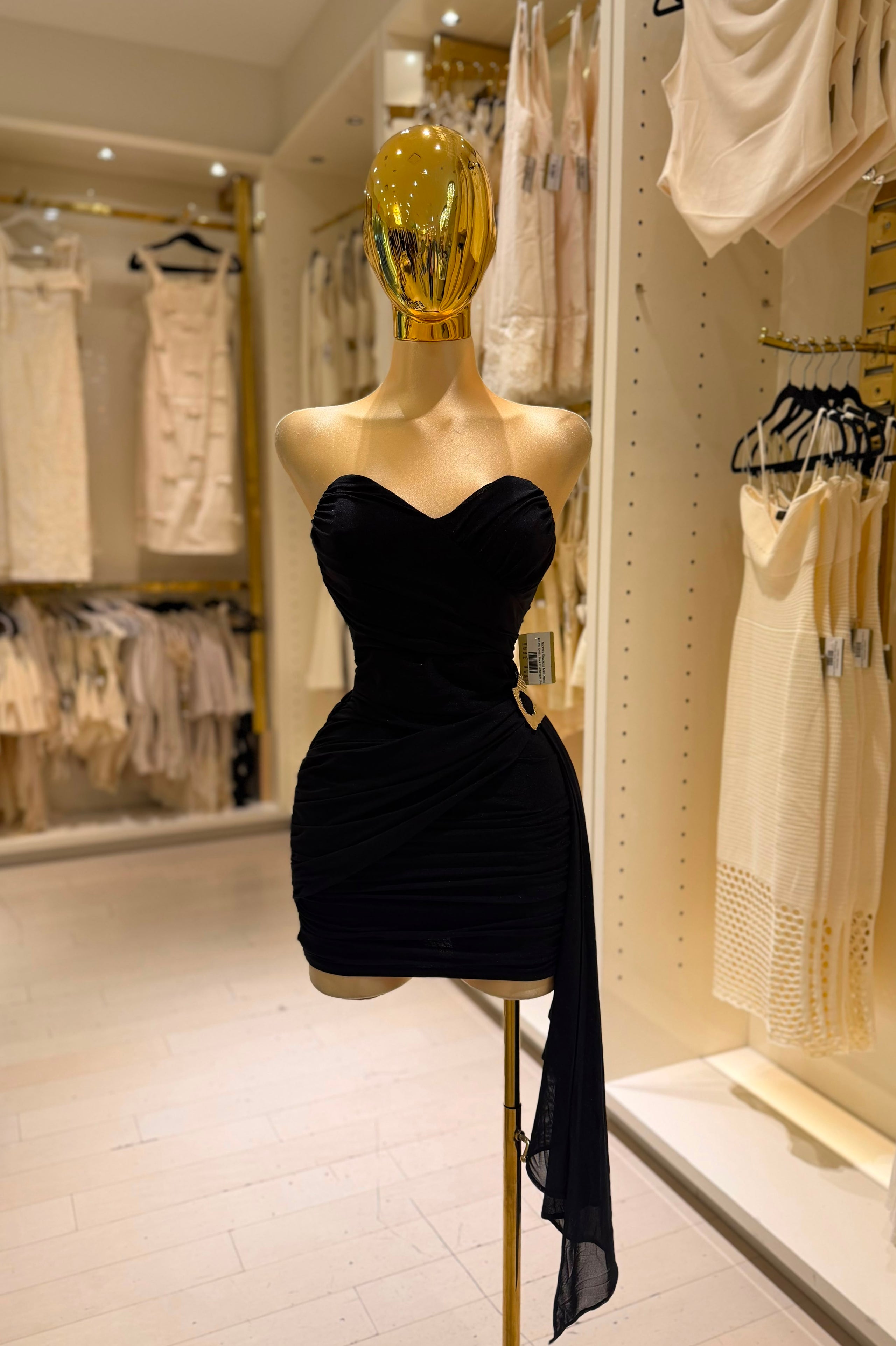 Naomi's Strapless Mini Dress