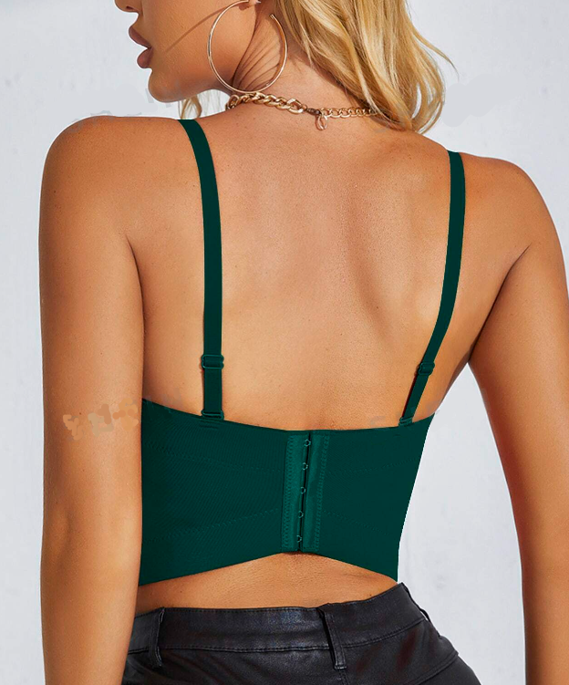 Kelly's Green Pearl Corset Top