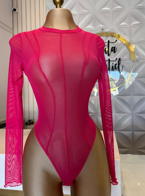 Mesh Pink Bodysuit