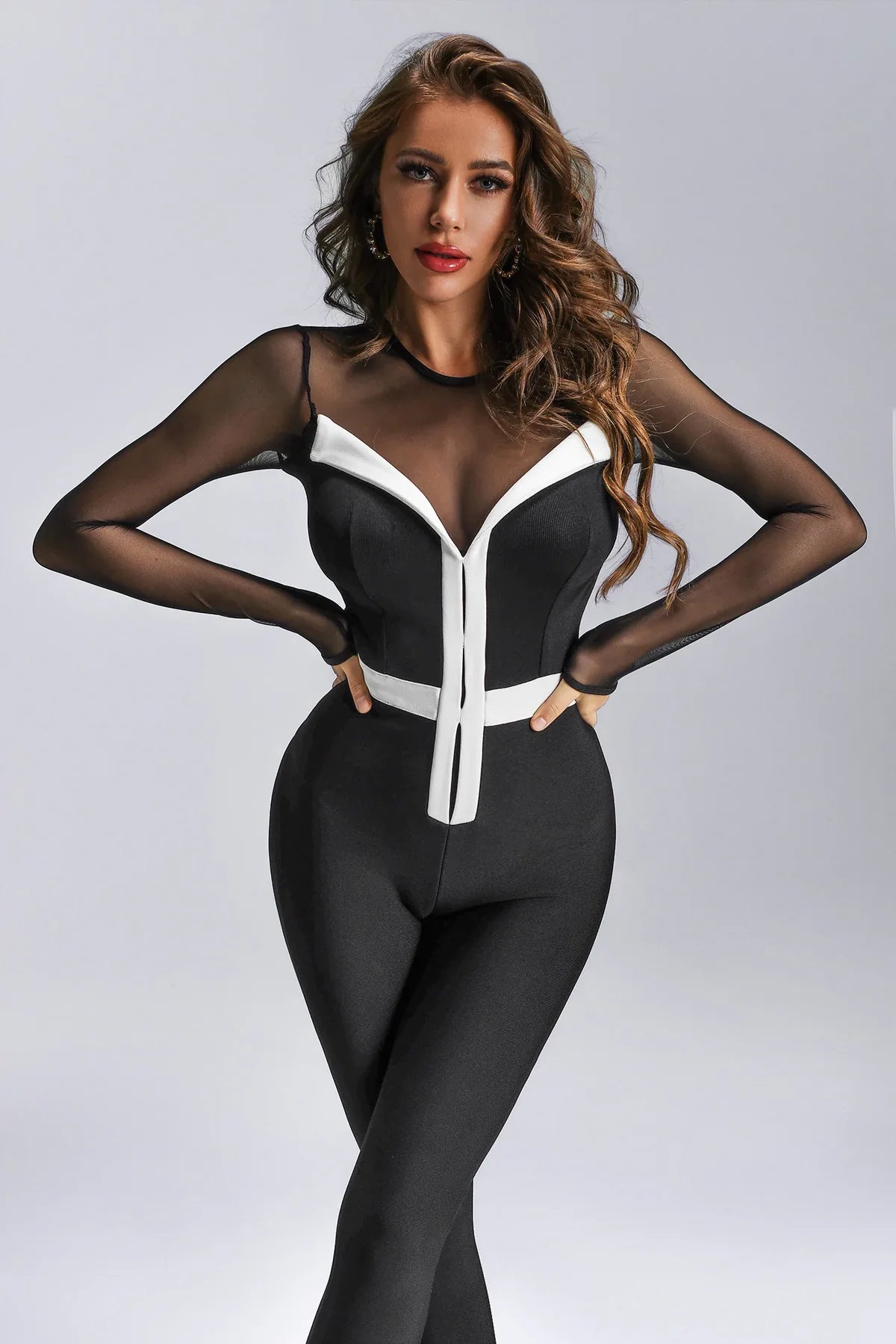 Roxy's Mesh Bandage Jumpsuit