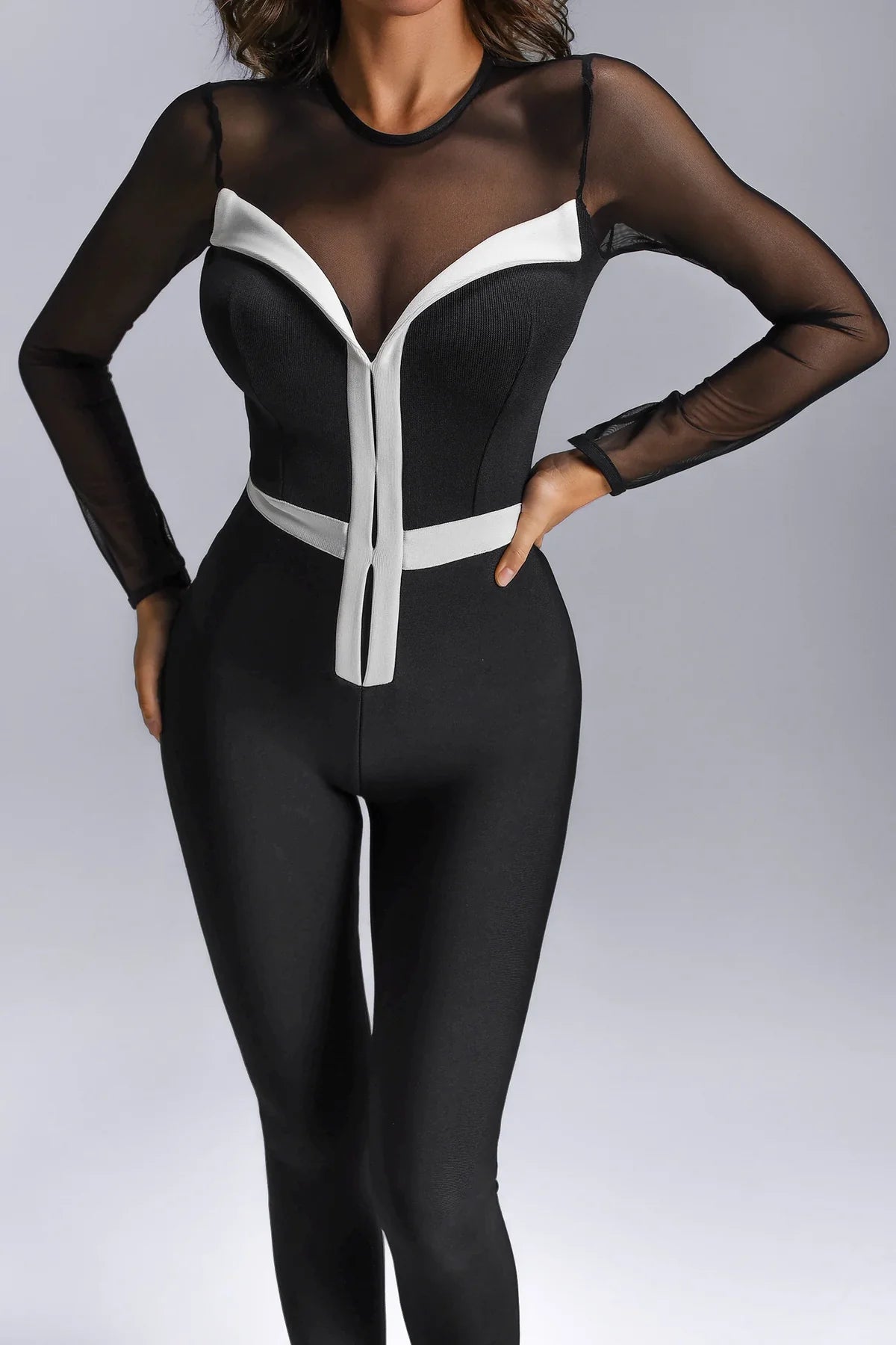 Roxy's Mesh Bandage Jumpsuit