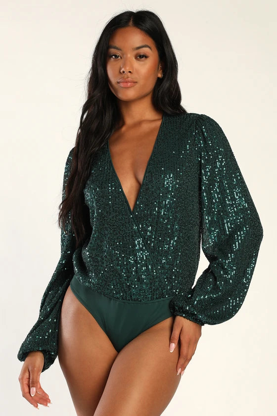 Emerald's Sparkly Bodysuit