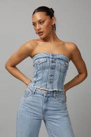 Denim Tube Top